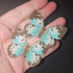 Handmade Beaded Butterfly Earrings - Quinn